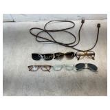 Six Vintage-Style Eyeglasses and Sunglasses