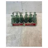 Vintage Coca-Cola Bottles with Metal Carriers