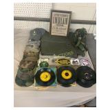Military Caps, Records, and Collectibles Assortmen