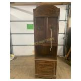 Wood Storage Cabinet With Carved Details