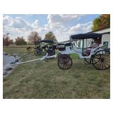 Beautiful restored VIS-À-VIS wedding carriage
