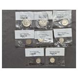 (1) 40% Silver Kennedy Half + 1 Walking Liberty Half + 1 Silver Quarter + 1 Silver Roosevelt Dime + 2 Mercury Dimes + 2 Liberty Nickels - 1907 & 1911