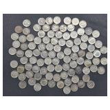 100 Silver Roosevelt Dimes - 1946-1964