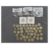 (50) 35% Silver Nickels with assorted dates & mints 1942-1946