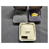 Vintage Michigan Pin + Baby Ring + 10K Ring