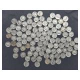 100 Mercury Dimes - 1940’s
