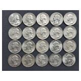 18 Washington Quarters - 1960-1964 + 2 Washington Quarters - 1930’s