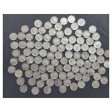 100 Silver Roosevelt Dimes - 1946-1964