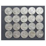 20 Canadian Silver Quarters - 1930’s & 1940’s