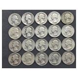 43. 20 Washington Quarters - 1940’s