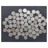 64 Silver Roosevelt Dimes - 1946-1964