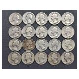 20 Washington Quarters - 1940’s