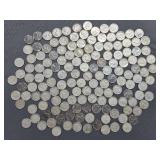 83 Canadian Silver Dimes - 1940’s, 1950’s + 32 Canadian Silver Dimes - 1960-1967 + 31 Canadian Silver Dimes - 1968