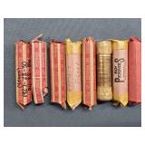 389 Lincoln Wheat Cents - 1920’s & 1930’s & including: 1 roll 1943-S + 1 roll 1949-S + 1 roll 1955-S + 39 Wheat cents - 1910-1927