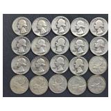14 Washington Quarters - 1940’s & 1950’s + 6 Canadian Silver Quarters - 1960-1964