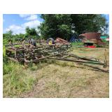 John Deere 28’ flat fold field cultivator w/leveler & rear hitch
