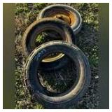 (3) 5.00-15 front tractor tires