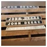 (3) John Deere industrial Name Plates