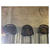(3) Cast Iron Seats