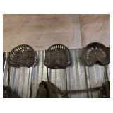 (3) Cast Iron Seats