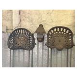 (2) Cast Iron Seats