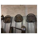 (3) Cast Iron Seats
