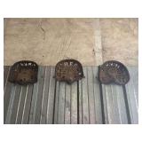 (3) Cast Iron Seats