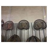 (3) Cast Iron Seats