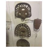 (3) Cast Iron Seats