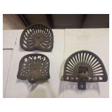 (3) Cast Iron Tractor Seats