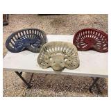 (3) Cast Iron Seats