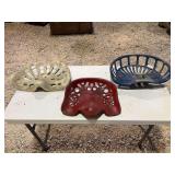 (3) Cast Iron Seats