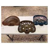 (3) Cast Iron Seats