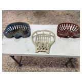 (3) Cast Iron Seats