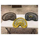 (3) Cast Iron Seats
