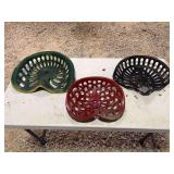 (3) Cast Iron Seats
