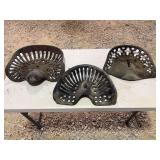 (3) Cast Iron Seats