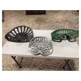 (3) Cast Iron Seats