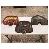 (3) Cast Iron Seats