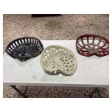 (3) Cast Iron Seats