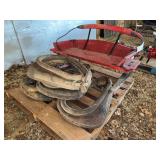 (4) Horse Collars and a Wagon Seat