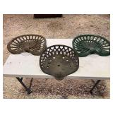 (3) Cast Iron Seats