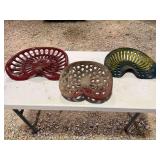 (3) Cast Iron Seats