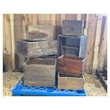 Group of Wood Boxes
