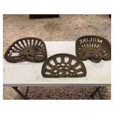 (3) Cast Iron Seats