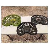 (2) Cast Iron Seats