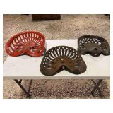 (3) Cast Iron Seats