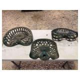 (3) Cast Iron Seats