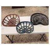 (3) Cast Iron Seats