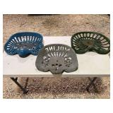 (3) Cast Iron Seats